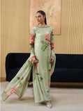 Lulusar Printed Lawn 3-Piece Set with Voil Dupatta A-1318